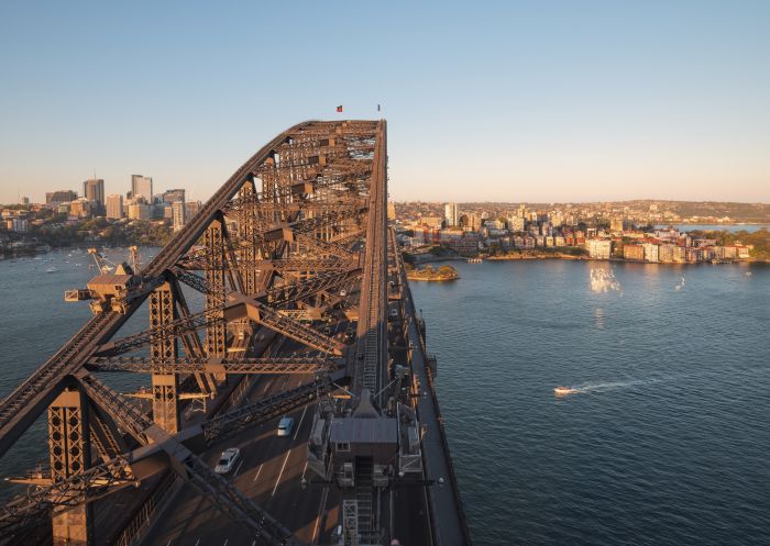 The Sydney Harbour Bridge spanning across Sydney Harbour, Sydney