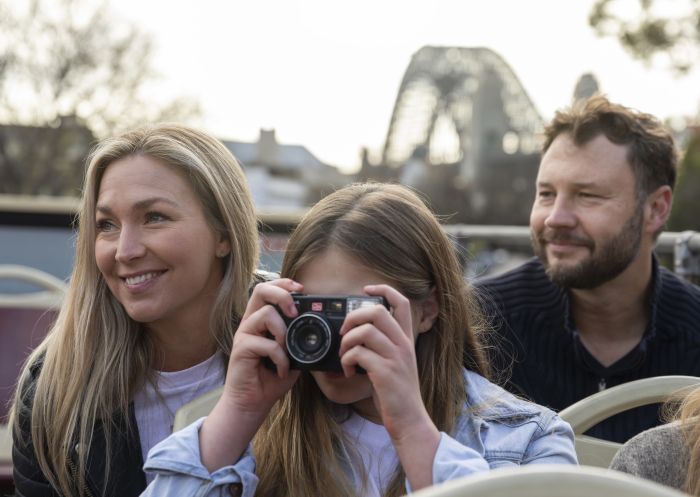 Family enjoying a tour of Sydney with Big Bus Sydney, Sydney City