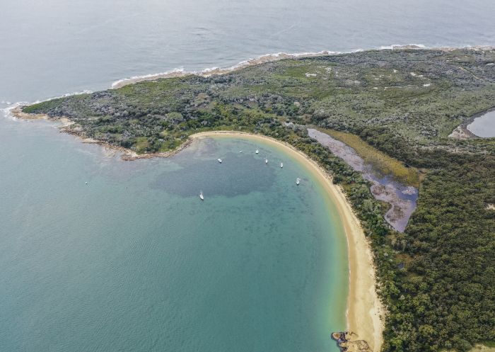 Scenic views over Jibbon Beach in Bundeena, Sydney South