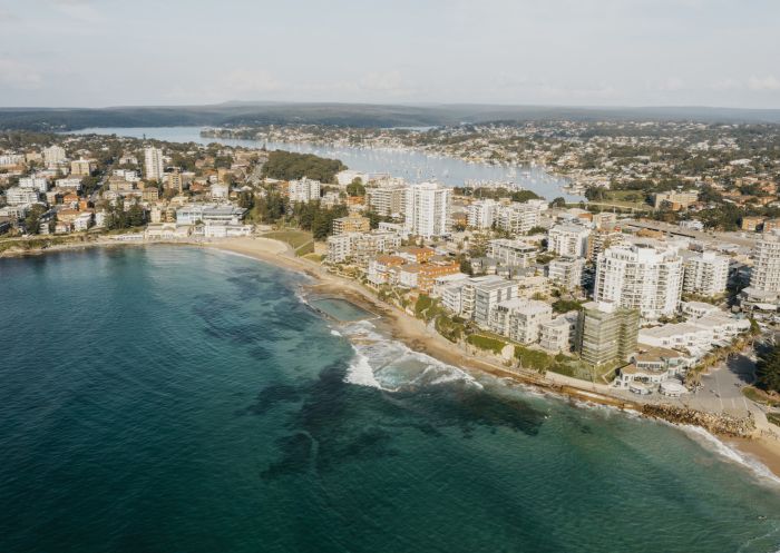 Scenic coastal views over The Esplanade and South Cronulla Beach, Cronulla