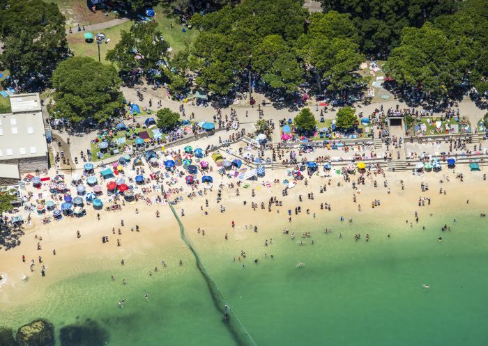 Crowds gathered at Shark Beach to watch the start of the 2018 Sydney to Hobart Yacht Race in Sydney Harbour