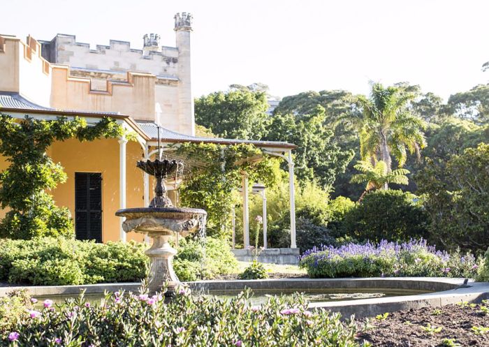 Pleasure Garden and Fountain at Vaucluse House in Vaucluse, Sydney East