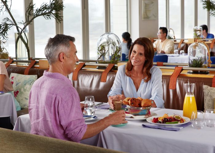 Couple dining at The Bathers' Pavilion Restaurant, Balmoral Beach
