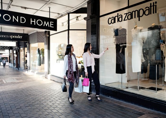 Friends enjoying a day of shopping in Mosman, Sydney North