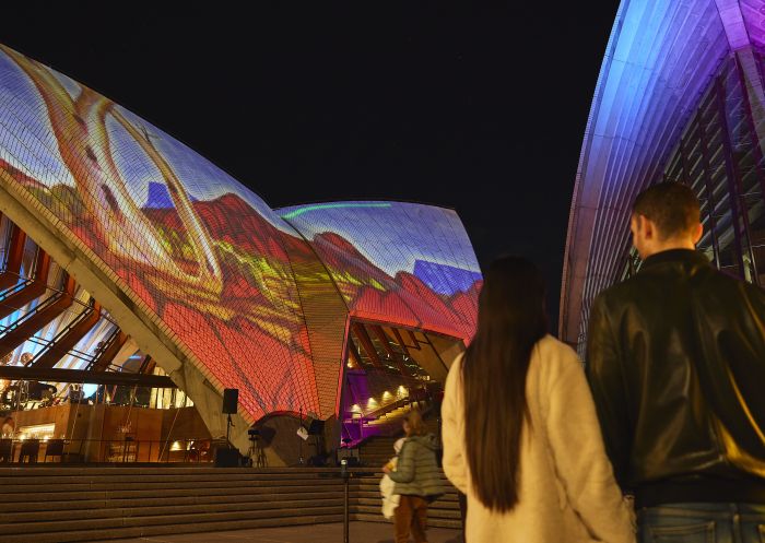Badu Gili: Winter Nights light projection at Sydney Opera House, Sydney  city