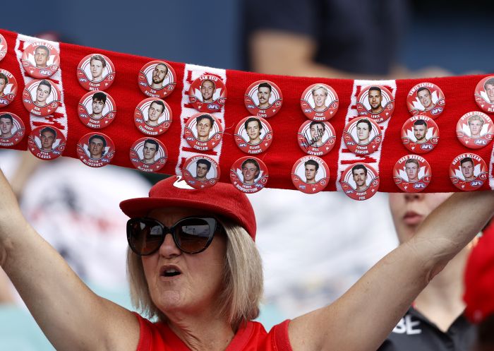 A fan of Swans, Sydney - Credit: Phil Hillyard A fan of Swans at Swans game, Sydney