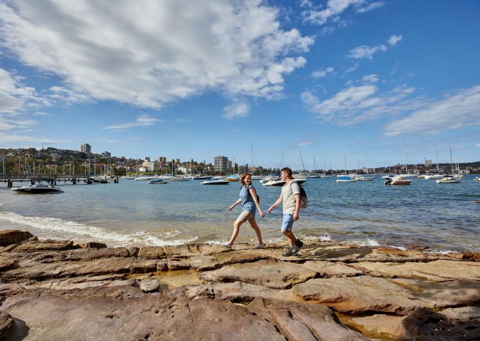 Spit to Manly Walk, Balgowlah Couple enjoying a walk along Forty Baskets Beach, Balgowlah