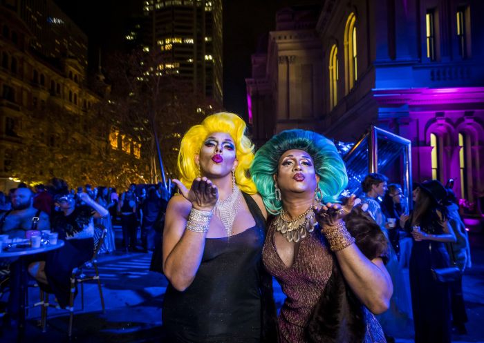 Heaps Gay Qweens Ball outside Sydney Town Hall