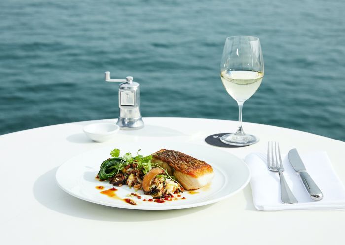 Barramundi dish at Catalina Rose Bay, Sydney East