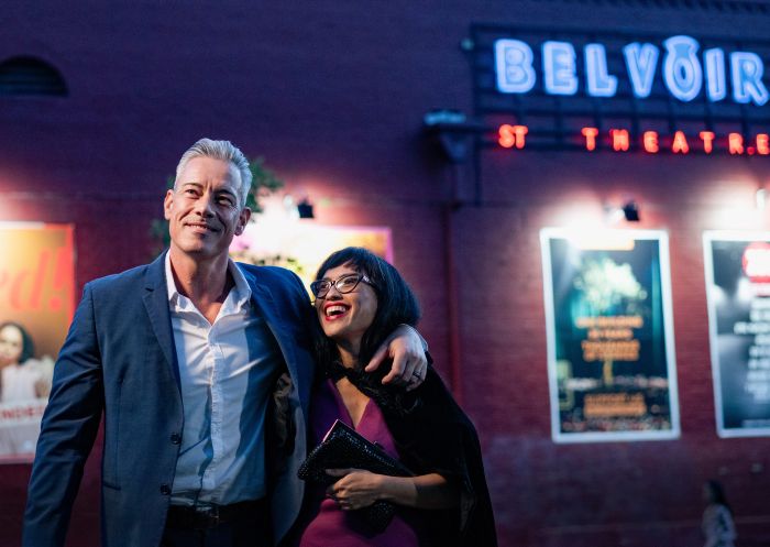 Couple enjoying a night out at Belvoir St Theatre, Surry Hills