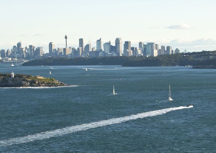 View of Sydney Harbour from the Fairfax Lookout at North Head, Manly