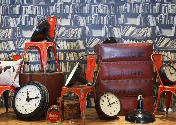Selection of vintage homewares at quintessential duckeggBLUE, Balmain