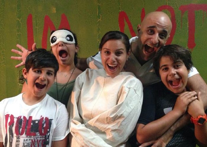 Family enjoying day at Labyrinth Escape Rooms, Parramatta