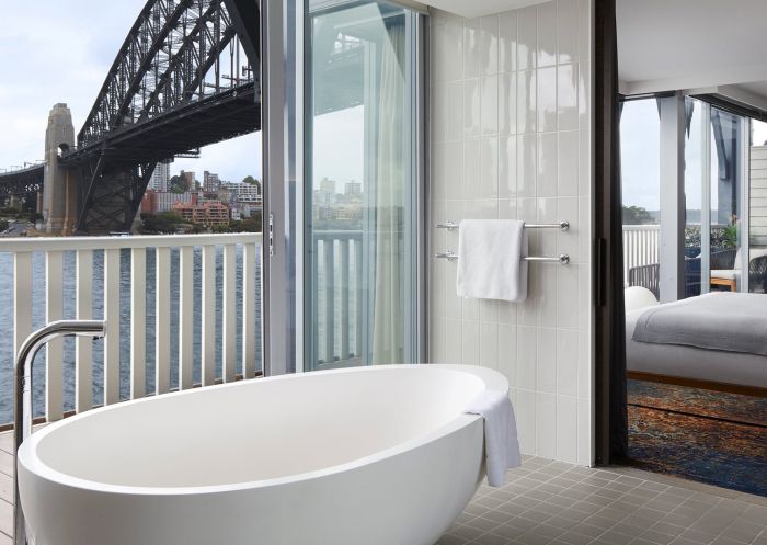 Pier One Hotel, Pier One - Credit: Dave Wheeler Admiral Suite Bathroom at Pier One Hotel, Pier One