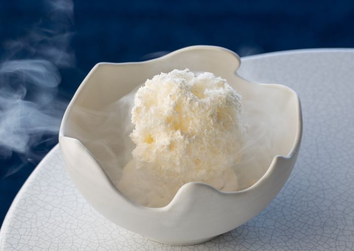 Quay, Circular Quay White coral dessert at Quay, Circular Quay