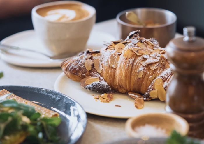 Almond croissant at Flour and Stone, Woolloomooloo