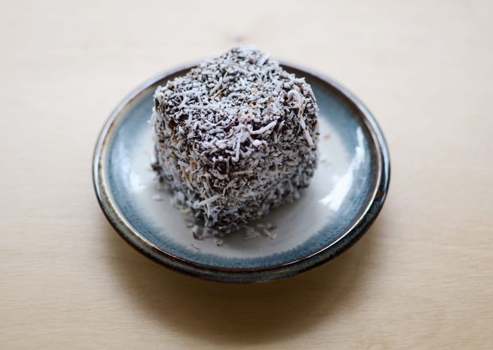 The OG lamington at Tokyo Lamington, Newtown