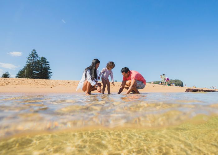 Family enjoying day at Mona Vale Beach, Mona Vale