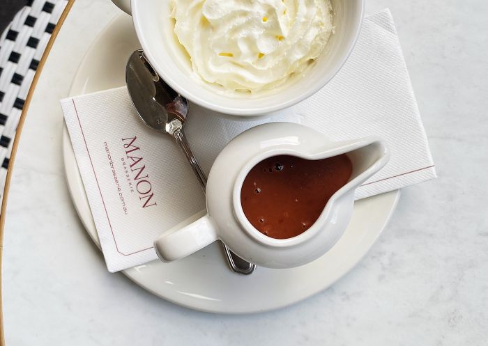 TikTok-viral French hot chocolate at Manon Brasserie