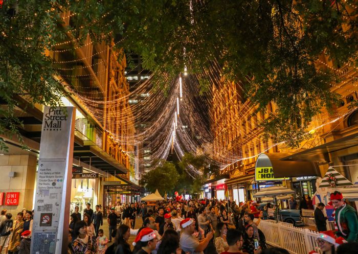 85,000 LEDs in the Canopy of Light in Pitt Street Mall 
