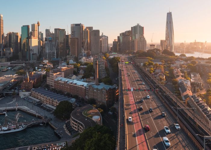 The Cahill Expressway leading into Sydney's CBD, Sydney CBD