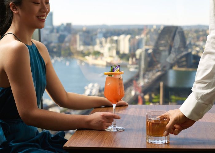 Cocktails with a harbour view, Blu Bar on 36 at Shangri-La, Sydney 
