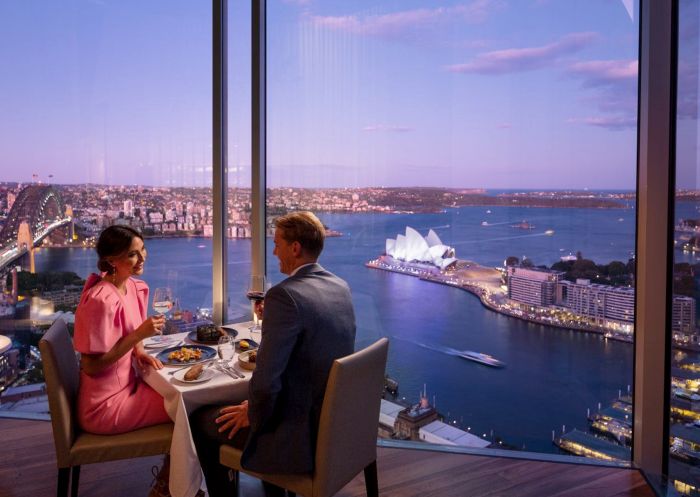 Altitude, Shangri-La Hotel Couple dining on Valentine’s Day Dinner at Altitude, Shangri-La Hotel