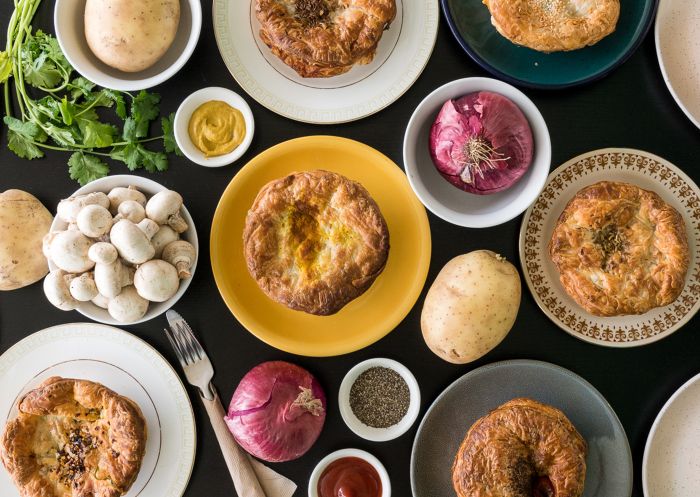 Selection of dishes at Funky Pies, Bondi 