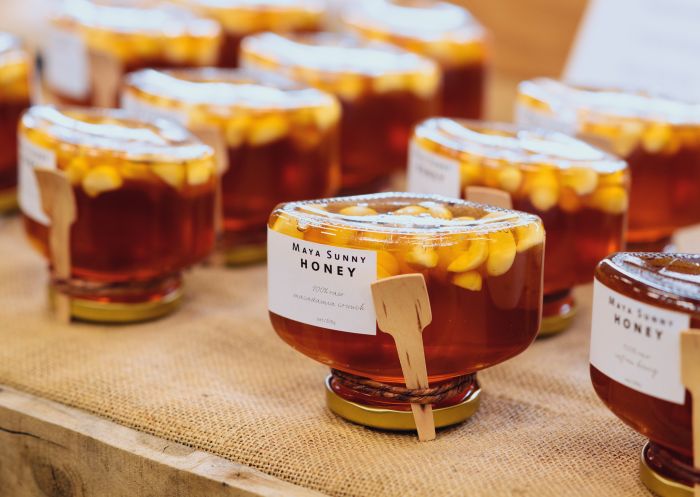 Food products available for sale at the Carriageworks Farmers Market, Eveleigh