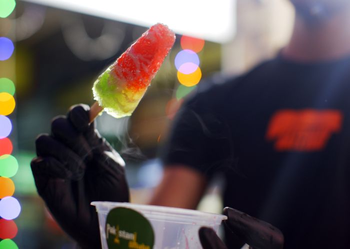 Ice gola being made at Ramadan Night Markets, Lakemba