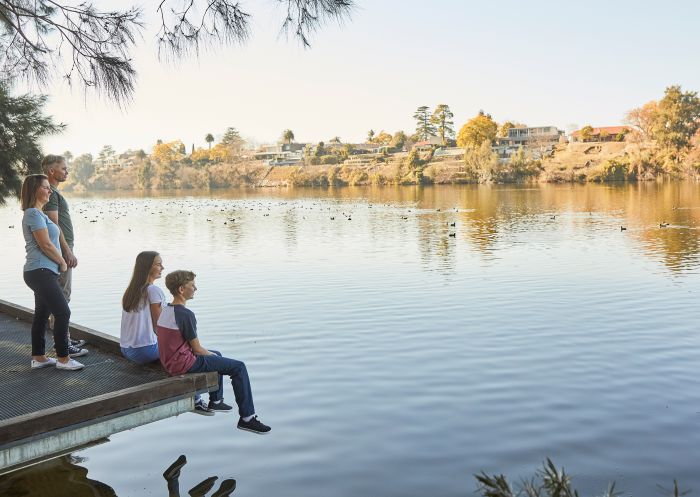 Family enjoying their day on the Great River Walk, Penrith