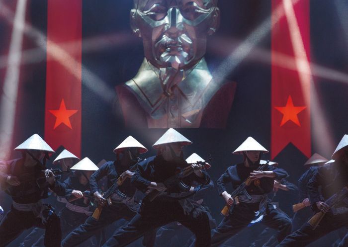 Performers on stage in Miss Saigon, Sydney Opera House