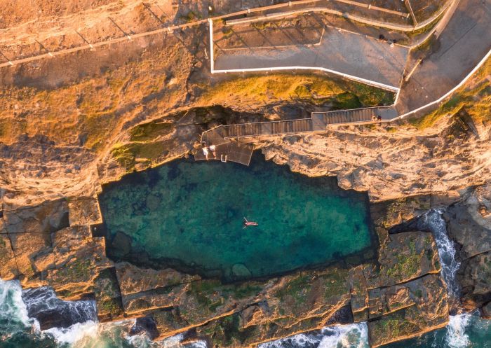 Aerial view of the Bogey Hole, Newcastle