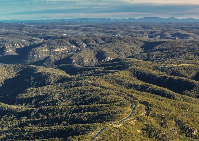 The scenic drive along Bells Line of Road through the World-Heritage listed Blue Mountains National Park
