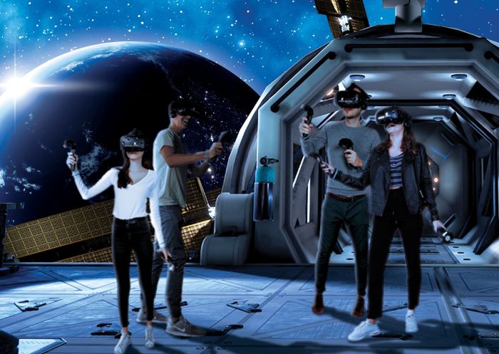 Playing games with friends, Virtual Room Sydney: Virtual Reality Escape Room