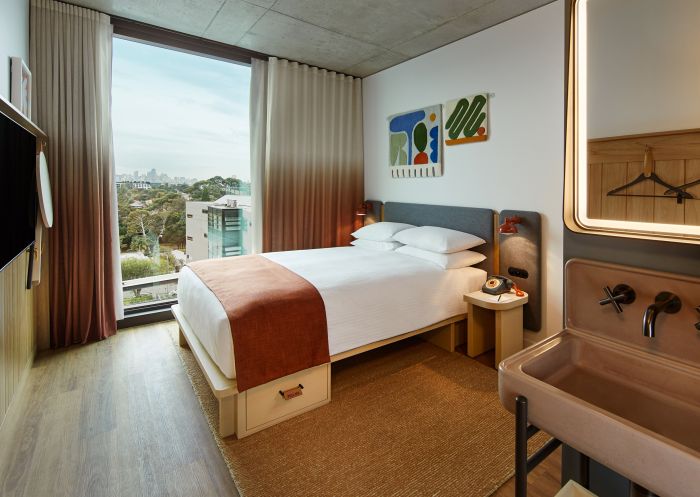 View of hotel room at Moxy Hotel Sydney Airport, Mascot 