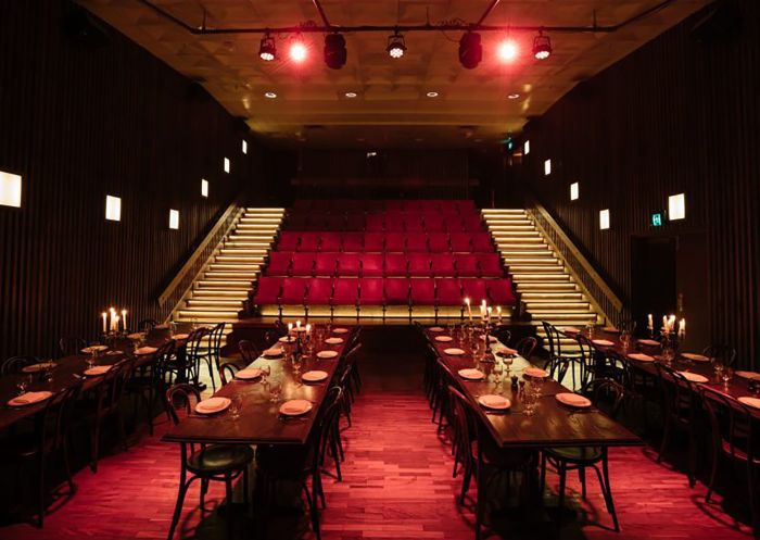 The Theatre Royale dining room at Restaurant Hubert, Sydney CBD