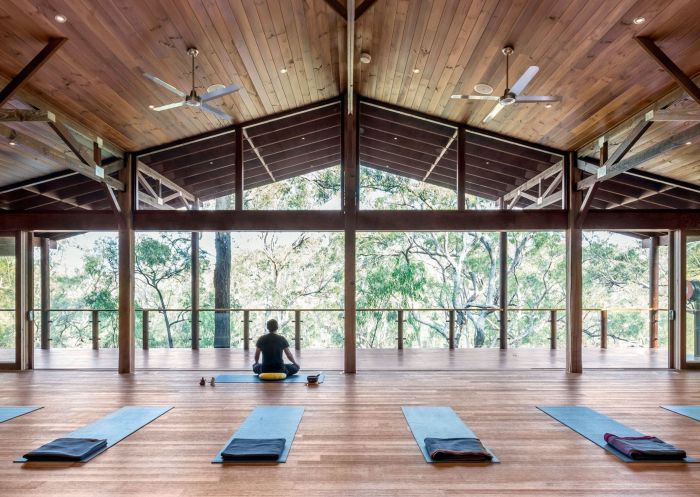Billabong Retreat, Maraylya - Credit: Billabong Retreat Yoga room with garden views at Billabong Retreat, Maraylya
