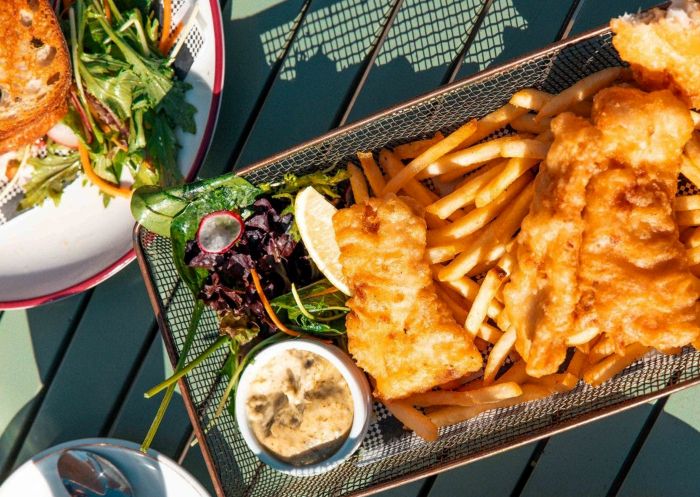 Fish and Chips at The Navy Bear, Darling Point