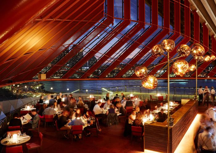 Interior view of the dining area at Bennelong, Circular Quay