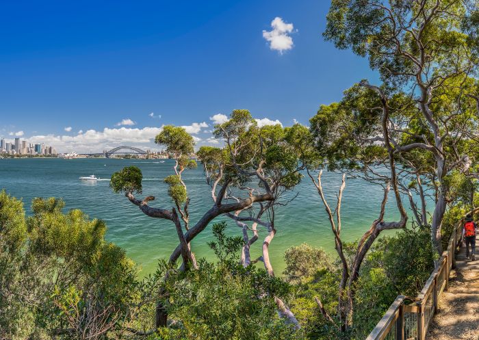 View of Sydney and the harbour from the Bradleys Head to Balmoral Beach walk
