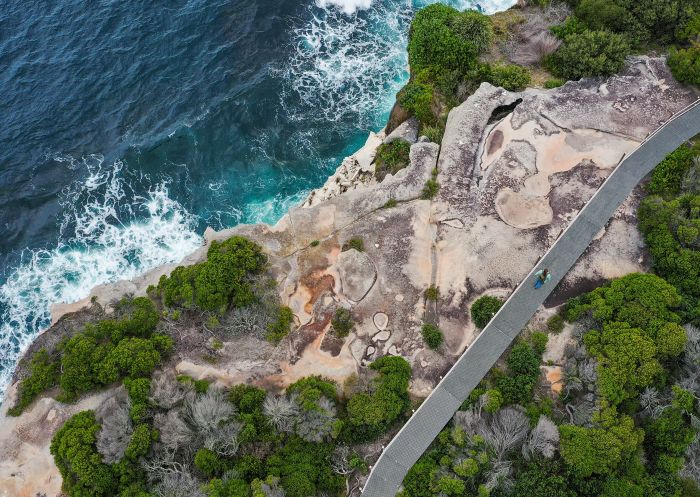 A person on the Malabar walking track, Malabar Headland National Park