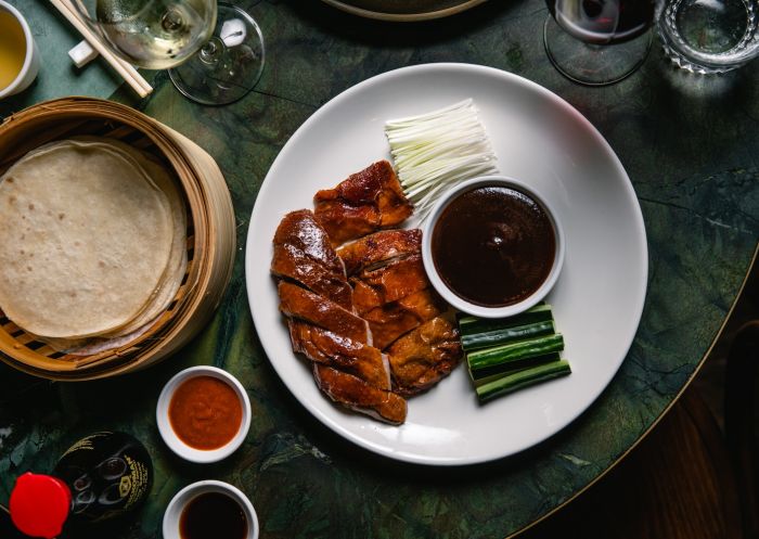 Duck pancakes at Mr Wong - Credit: Nikki To