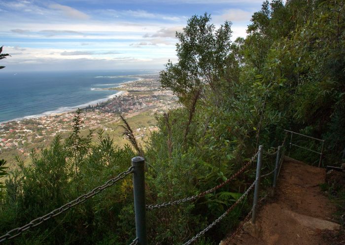 The Sublime Point Track summit reveals views over the Illawarra to its beautiful beaches in Illawarra Escarpment State Conservation Area, Illawarra