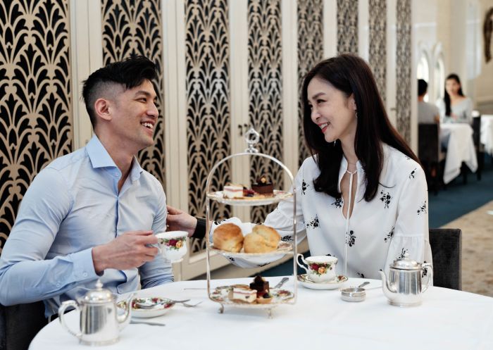 The Tea Room, QVB Sydney Couple enjoying high tea at The Tea Room, QVB Sydney