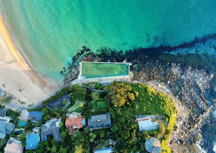 Palm Beach Rockpool, Palm Beach - Credit: Northern Beaches Council Aerial view of the Palm Beach Rockpool, Palm Beach