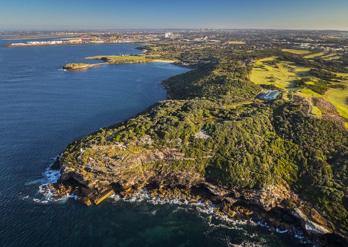 Aerial view of NSW Golf Club, La Perouse 