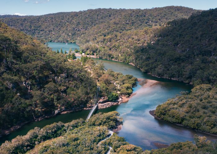 Scenic views across Cockle Creek and the Mangrove Boardwalk along the Gibberagong walking track - Ku-ring-gai Chase National Park