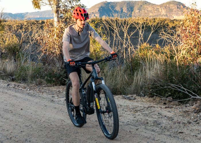 Bike rider enjoying Blue Mountains Biking Adventures, Katoomba