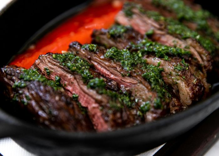 BBQ steak at Porteno, Surry Hills